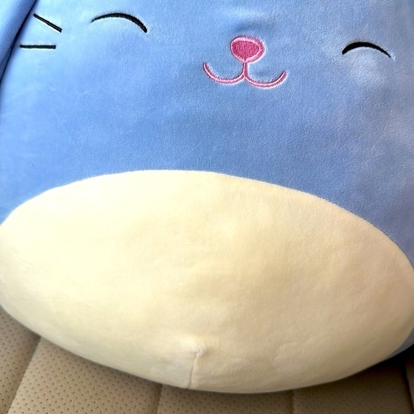 NWOT Kellytoy SQUISHMALLOWS 16" SEBASTIAN PERIWINKLE Blue Easter BUNNY Plush - Picture 3 of 7